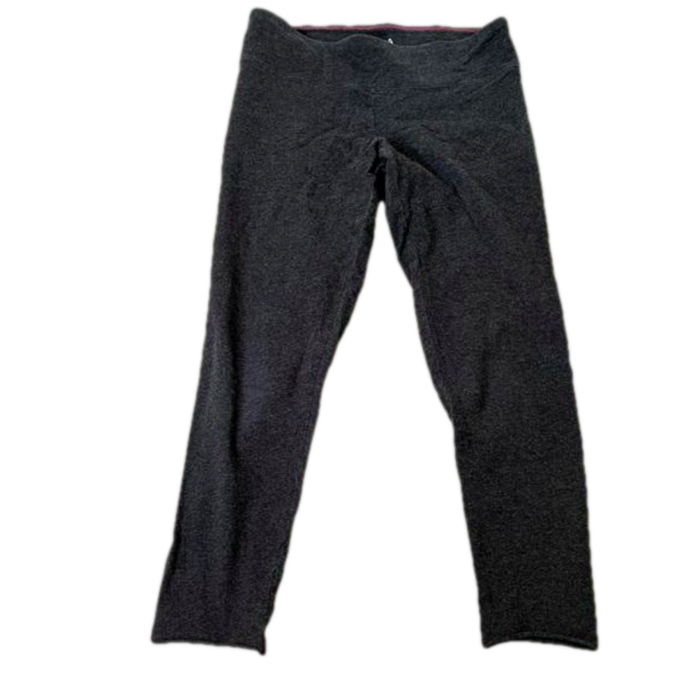 ARITZIA TNA Clifton Dark Gray Pink Logo Low Rise Cropped Leggings Size S